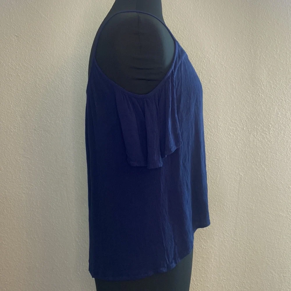 Navy off shoulder top, medium, one clothing